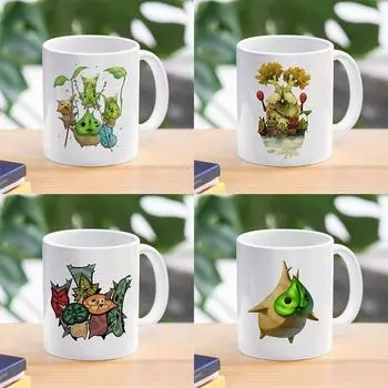 Керамическая чашка для воды в стиле аниме Yahaha Korok, теплый подарок на день рождения, креативная кружка, расписная кофейная чашка, чашка для молока, 350 мл 1