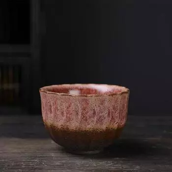 Керамическая чашка Одинарная чашка Аксессуары для чайного набора Кунг-фу Чайная чашка Чайная пиала Бытовая Простая Ретро Грубая Керамика Чайная чашка 120ml