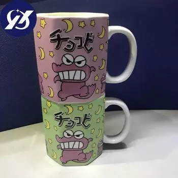 Керамическая чашка с рисунком из мультфильма, чашка для воды, студенческая чашка, кружка, японский карандаш S n-chan, динамический Супермен, милый подарок на день рождения