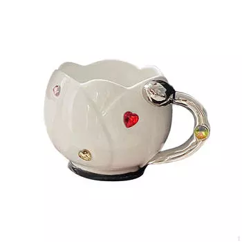 Керамическая чашка тюльпана, кофейная кружка, утренние латте, сок, молочные кружки для чая чёрный