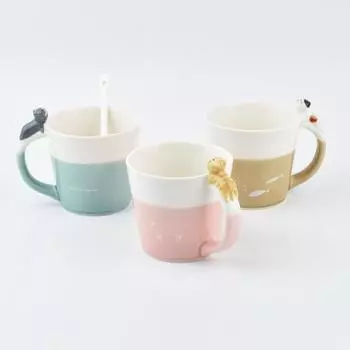 Керамическая чашка в японском стиле с 3D-принтом «Кот», креативная ручка, кружка с котом, детская чашка для воды, пара стаканов для питья, посуда для напитков 250ml