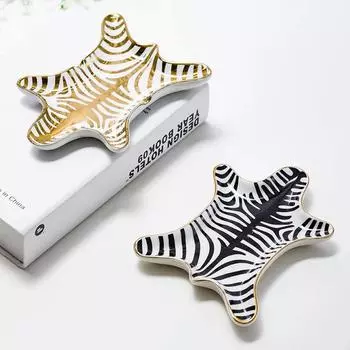 Керамическая десертная тарелка в скандинавском стиле, серьги в виде листьев дерева, фрукты, украшения для тарелок, украшения для дома, миска для десерта