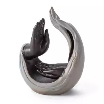 Керамическая Дзен Будда Рука Противоток Курильница Домашний Декор Курильница для Домашнего Отдыха Декор Чай Домашнее Животное Дзен Медитация