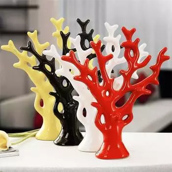 Керамическая фигурка денежного дерева, европейские офисные настольные украшения, свадебный подарок, домашний винный шкаф, декор, поделки