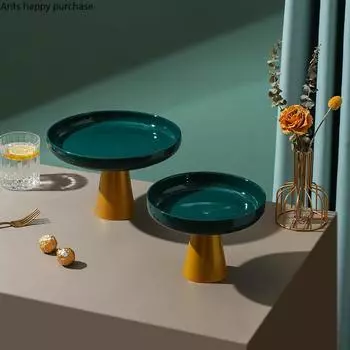 Керамическая форма для торта на высоких ножках, десертный столик, подставка для торта, поднос для фруктов, десертная тарелка, поднос для закусок, подставка для дисплея, домашняя декоративная тарелка, миска