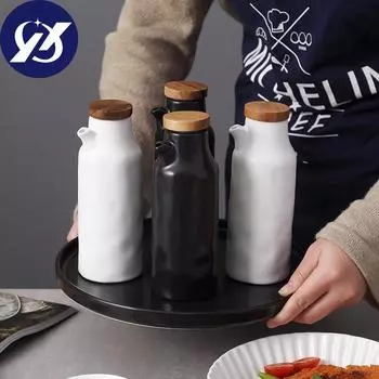 Керамическая герметичная бутылка для масла на 400 мл, герметичный диспенсер для уксусного масла, оливкового масла, горшок для масла для приправ, соусники, кухонный инструмент