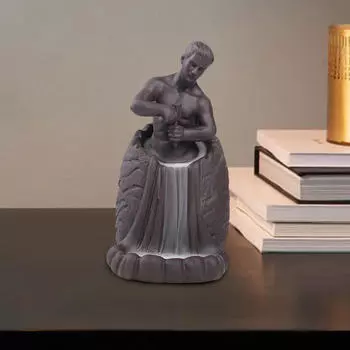 Керамическая глина скульптор обратный поток держатель благовоний 7x3.7 дюймов украшение стола ручной работы настольный орнамент