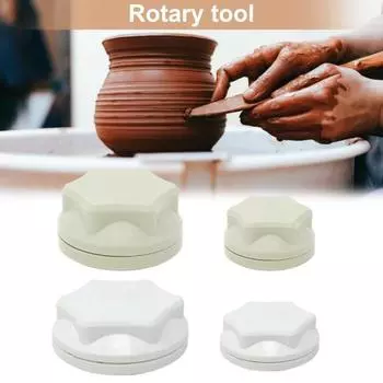 Керамическая глиняная прялка диаметром 4 см/6 см, инструмент для обрезки гончарной глины, инструмент для финишной обработки гончарных изделий для гончаров и художников по глине 4cm 1pc белый