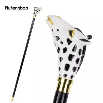 Керамическая голова жирафа, деревянная одинарная шарнирная модная деревянная трость, декоративная трость, палочка для Хэллоуина, посох 95 см