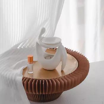 Керамическая горелка для эфирного масла, держатель для чайной свечи, подсвечник, элегантный настольный обогреватель, печь для медитации