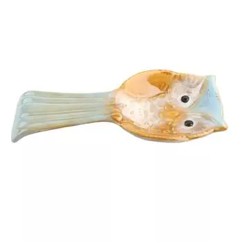 Керамическая художественная подставка для ложки в виде совы для украшения кухни и дома