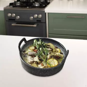 Керамическая кастрюля для супа, тушеная многофункциональная прочная кастрюля для приготовления лапши быстрого приготовления синий