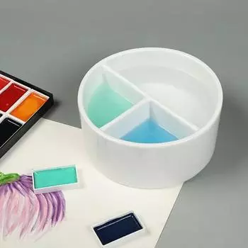 Керамическая керамическая палитра для мытья посуды Инструмент для рисования Каллиграфическая мойка Акварельная палитра Кисточка для полок small square