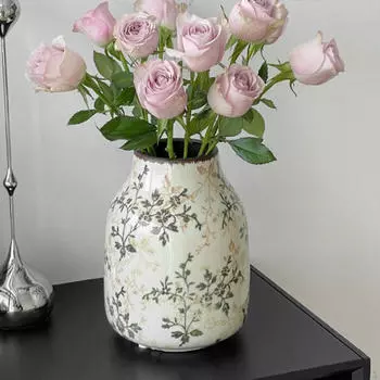 Керамическая китайская цветочная ваза фермерская декоративная