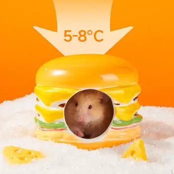 Керамическая клетка для хомяка, аксессуар, креативный декор для убежища для маленьких домашних животных, декор для песчанки A