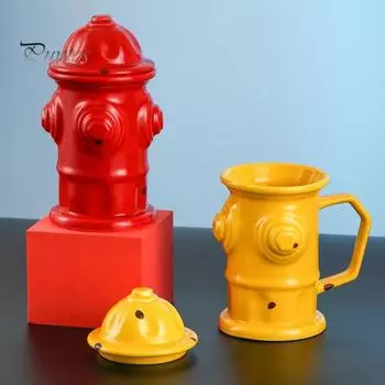 Керамическая кофейная кружка 400 мл, большая емкость, чашка для чая с С-образной ручкой, новый дизайн, красочный сосуд для питья красный