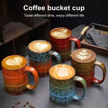 Керамическая кофейная кружка, большая чайная чашка для офиса, дома, посудомоечной машины, микроволновой печи, кружка для кофе, чая, латте, 20 унций 600ML циан