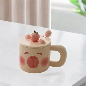 Керамическая кофейная кружка, чашка, подарок на день рождения, многоразовый бытовой чай с ручкой для завтрака розовый