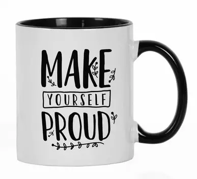 Керамическая кофейная кружка Inkdotpot, 11 унций, вдохновляющие цитаты, подарок для сотрудника, босса, коллег 11oz чёрный