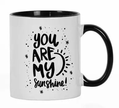 Керамическая кофейная кружка Inkdotpot You Are My Sunshine, пара цитат, 11 унций, отлично подходит для юбилея, помолвки, холостяка и холостяка 11oz оранжевый