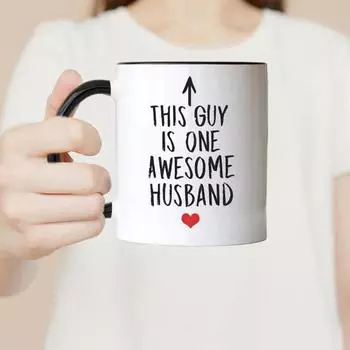 Керамическая кофейная кружка «Этот парень — потрясающий муж», кружка объемом 320 мл, незаменимая чашка для воды, забавный семейный юмор, подарок на день рождения, праздник, День матери