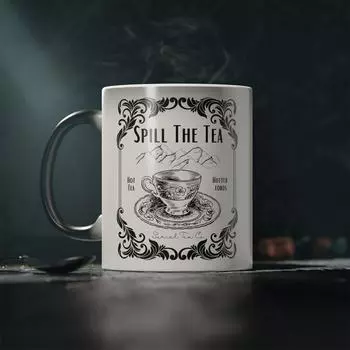 Керамическая кофейная кружка Suriel Tea Co, меняющая цвет от температуры, чашка для чая и воды, новая подарочная кружка для внешней торговли 301-400ml чёрный