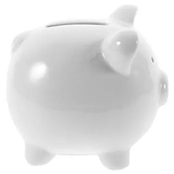 Керамическая копилка-копилка, персонализированная копилка для сбережений, изящный декор детской комнаты (белый) Банки, чтобы спасти Box