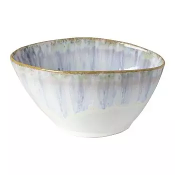 Керамическая крошка Costa Nova 23 унции. Миска для супа и хлопьев - Коллекция Brisa, цвет Ria Blue | Посуда, пригодная для использования в микроволновой печи и посудомоечной машине | Безопасное для пищевых продуктов глазурь | Res