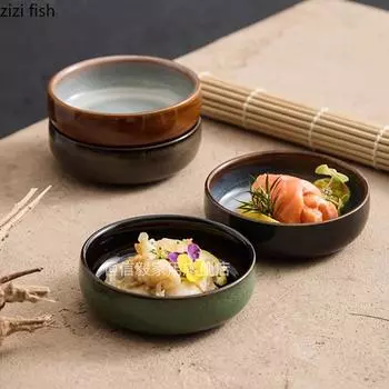 Керамическая круглая тарелка для приправ, соусница, тарелка для закусок, специальная посуда для молекулярной кухни