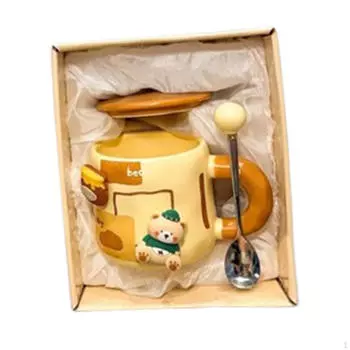 Керамическая кружка для кофе, чашка для завтрака, животное, креативный очаровательный чай, хлопья для шоколадного латте Style B