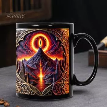 Керамическая кружка-кружка, расписанная вручную, кружка для кофе с 3D-эффектом, узорчатая пивная кружка, которую можно мыть в микроволновой печи, подарки для поклонников A