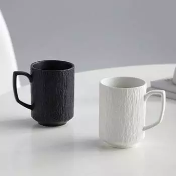 Керамическая кружка MeyJig для кофе, дома, молока, чая, завтрака, напитков, подарков, кружка 350 мл 350ml чёрный