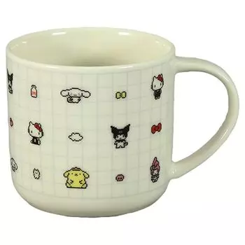 Керамическая кружка с персонажами Sanrio, котенок SANRIO, мой мело, куроми, коричный пудинг Yamaka Shoten, сделано в Японии (350мл) САН161-11 белый