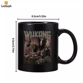 Керамическая кружка Wukong | Тематическая повседневная посуда для кофе, чая, горячего какао | Вмещает 12 унций(350мл) 350ml