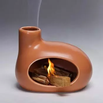 Керамическая курильница 4 в 1 для палочек Пало Санто, палочек Шалфея, курильница для благовоний, идеально подходит для медитации и декора комнаты для занятий йогой серый