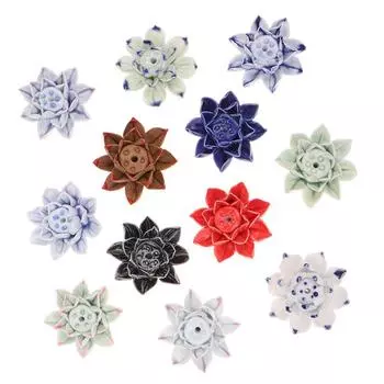 Керамическая курильница для благовоний Lotus держатель для благовоний Керамика Настурция Сандаловое дерево курильница для украшения дома и офиса A1