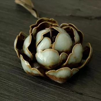 Керамическая курильница для благовоний в форме лотоса, держатель для благовоний, буддийская курильница для ароматерапии, использование в офисе, чайный домик