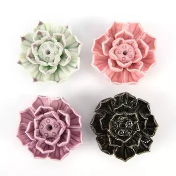 Керамическая курильница Лотос Благовонная тарелка Ароматическая палочка Ароматическая палочка Благовония Сандаловое дерево Агаровое дерево A