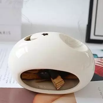 Керамическая курильница Palo Santo White Sages Держатель Современный Белый Мини Ароматерапия Благовония Блюдо Йога Медитация Настольное украшение Фестиваль Подарок