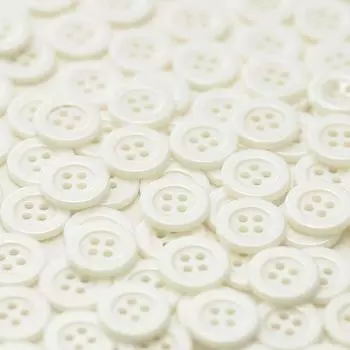 Керамическая легкая роскошная белая пуговица с двумя ушками и четырьмя ушками трикотажная кардиганная рубашка маленькая пуговица высокая текстура пуговица для одежды 1 #[Ceramic four eyes wide edge white] 11mm