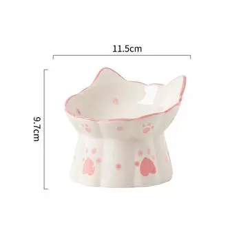 Керамическая миска для еды для кошек, приподнятые кормушки для питья и еды для домашних животных, миски для закусок для собак, набор аксессуаров для кормления кошек