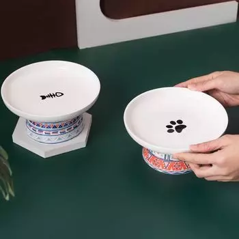 Керамическая миска для кошек, милая миска для кормления собак, товары для животных, поилка для домашних животных, котенок, щенок Style 1