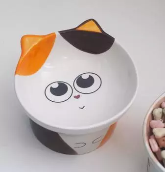 Керамическая миска для кошек с высокой ножкой, защита для шеи, миска для воды для кошек с широким носиком, миска для корма для собак, миски для кошек, кормушка для кошек, товары для животных