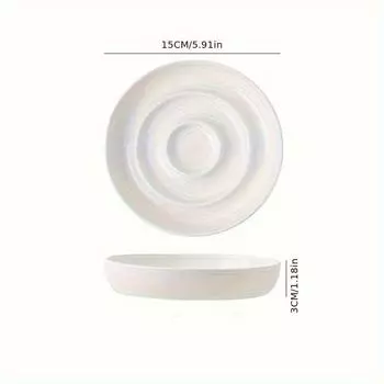 Керамическая миска для медленного кормления кошек, не опрокидывающаяся, для маленьких собак, круглая, против удушья, утолщенная и нескользящая, разные цвета и формы белый