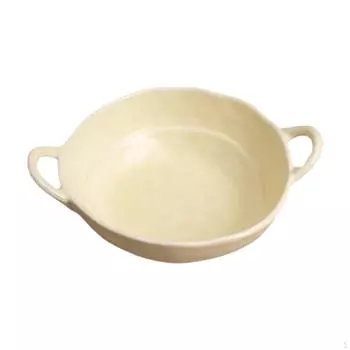 Керамическая миска для салата и фруктов с ручкой Home Events Cheese Yellow