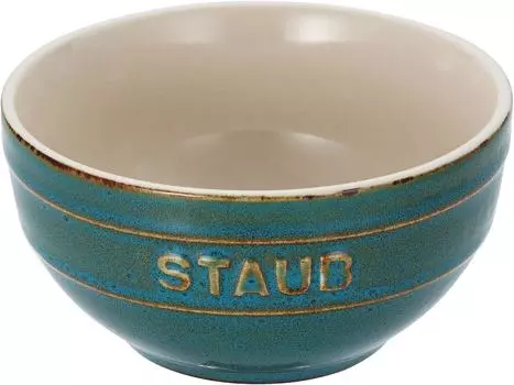 Керамическая миска staub бирюзового цвета, безопасная для использования в микроволновой печи, японские винтажные цвета, миска 12 см [Авторизованный продукт] 40511-832
