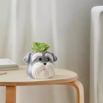 Керамическая мультяшная статуя собаки, цветочный горшок, украшение для балкона, цветочный горшок для украшения входа Shapi