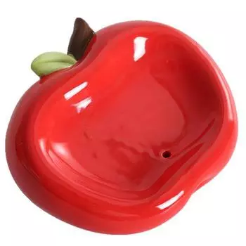 Керамическая мыльница Apple для дома, сливная мыльница для раковины, легкая роскошная креативная перфорированная полка для хранения