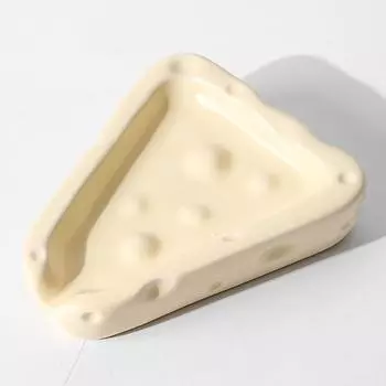 Керамическая мыльница для сыра, бытовая мыльница для раковины, дренажная мыльница, перфорированная полка для хранения мыла, креативные принадлежности для ванной комнаты
