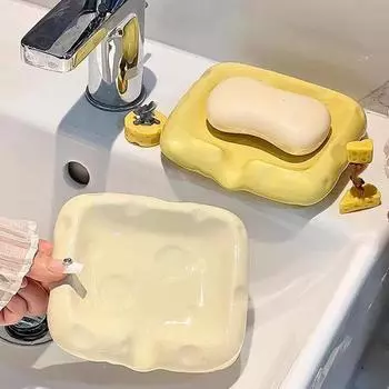 Керамическая мыльница для ванной комнаты, нескользящая многоцелевая мыльница в форме ракушки